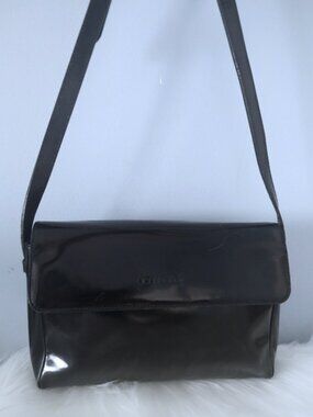 Versace vintage 90s patent leather crossbody bag EUC
